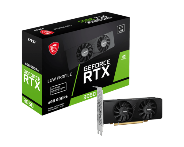 Видеокарта MSI GeForce RTX 3050 LP 6G, 6G GDDR6 96-bit 2xHDMI 1xDP