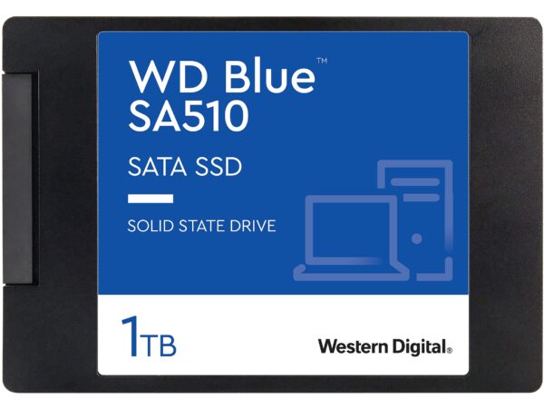 Твердотельный накопитель 1000GB SSD WD BLUE SA510 3D NAND 2.5” SATA3 R560Mb/s, W520MB/s WDS100T3B0A