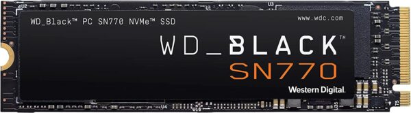 Твердотельный накопитель  500GB SSD WD BLACK SN770 NVMe M.2 PCI-E R5000Mb/s, W4000MB/s WDS500G3X0E