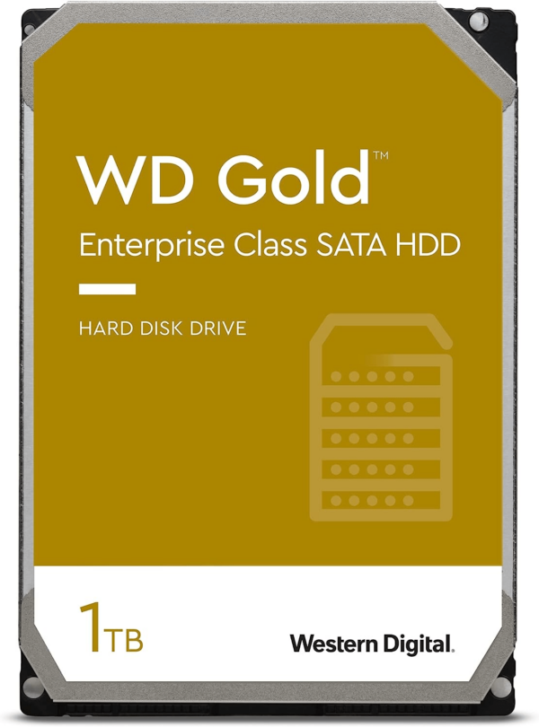 Жесткий диск повышенной надежности HDD  1Tb Western Digital GOLD WD1005FBYZ SATA3 3,5" 7200rpm 128Mb