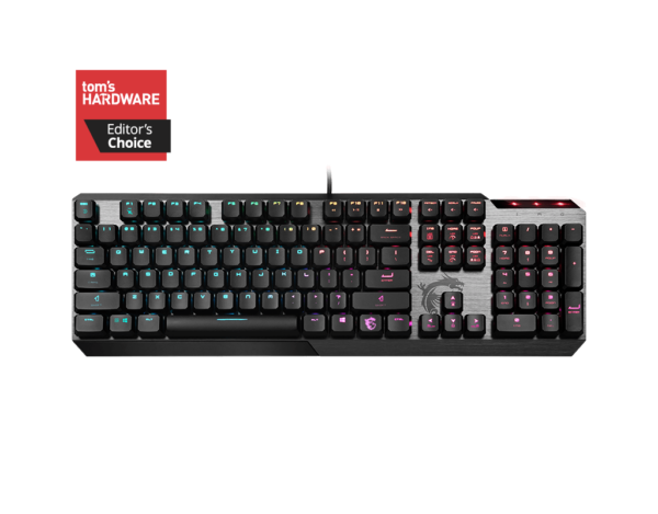 Игровая Клавиатура MSI Vigor GK50 LOW PROFILE RU USB 2.0/104клавиши/переключатели Kailh/кабель 1,8м