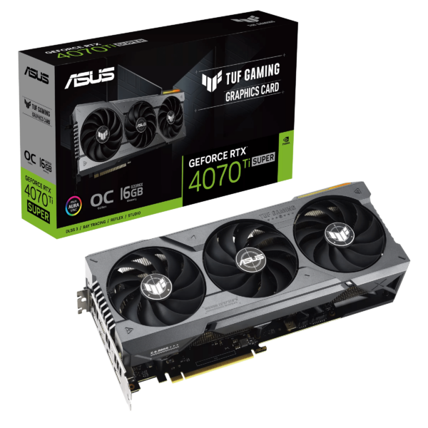 Видеокарта ASUS GeForce RTX4070Ti SUPER OC GDDR6X 16GB 256bit 2xHDMI 3xDP TUF-RTX4070TiS-O16G-GAMING