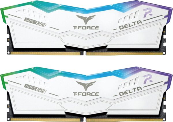 Оперативная память 32GB Kit (2x16GB) 6000MHz DDR5 Team Group DELTA RGB FF4D532G6000HC38ADC01 White