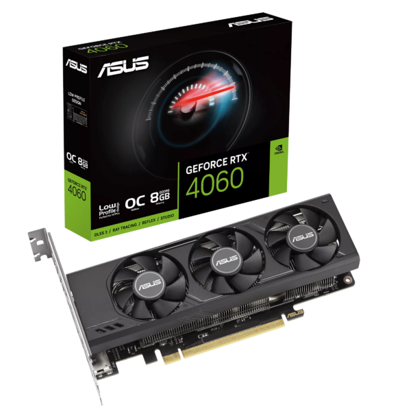 Видеокарта ASUS GeForce RTX4060 LP BRK OC Edition GDDR6 8GB 128-bit 2xHDMI 2xDP RTX4060-O8G-LP-BRK