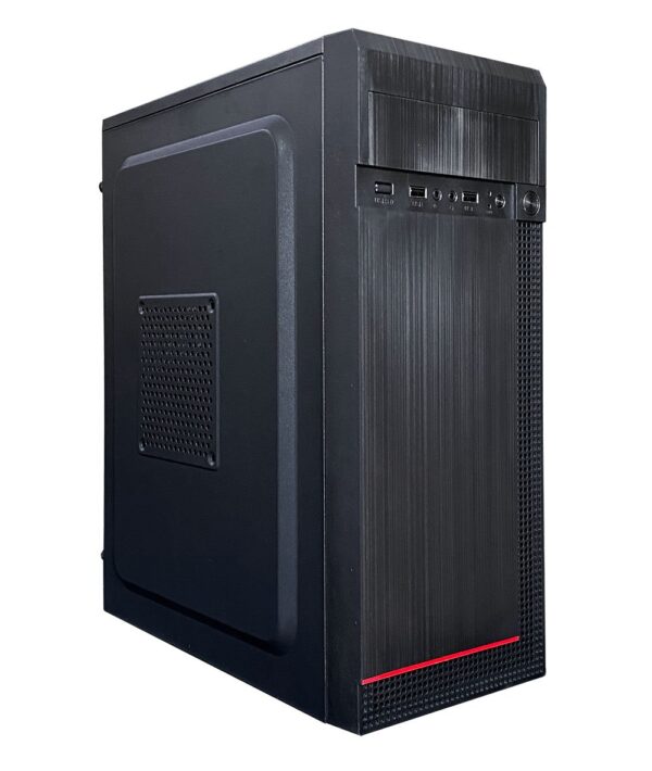 Корпус JM 034, mITX, mATX, ATX, USB2.0x2, 3,5"x2 2,5"x3,  БП 400W, Черный