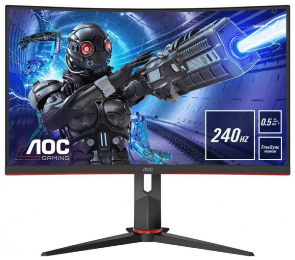 Монитор Игровой 27" AOC C27G2ZU/BK VA Curved 240Гц 0.5мс 300кд/м2 3000:1 80M:1 2xHDMI DP 2x2W Черный