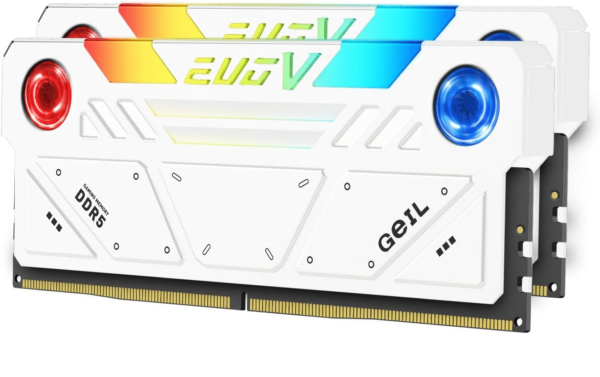 Оперативная память 32GB Kit (2x16GB) GEIL EVO V RGB 7200Mhz DDR5 PC5-57600 GESW532GB7200C36ADC White