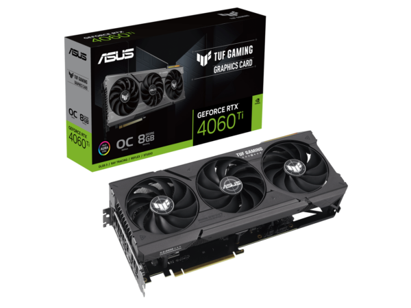 Видеокарта ASUS GeForce RTX4060Ti OC GDDR6X 8GB 128-bit 2xHDMI 3xDP TUF-RTX4060Ti-O8G-GAMING