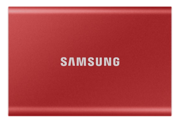 Внешний SSD  500Gb Samsung T7 USB 3.2 Gen.2 (10 Гбит/c)  AES 256, Красный, MU-PC500R/WW