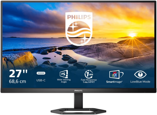 Монитор 27" PHILIPS  27E1N5300AE/01 IPS 300кдм 1мс 1000:1 1xHDMI 1xHDMI, 1xUSB-C 4xUSB3 2x3W Черный