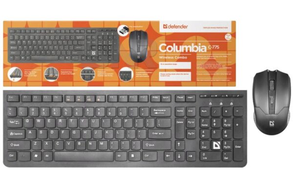 Набор беспроводный Defender Columbia C-775 (черный), USB 2.4ГГ