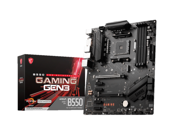 Материнская плата MSI B550 GAMING GEN3 AM4 4xDDR4 6xSATA3 RAID 1xM.2 HDMI DVI ATX