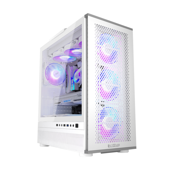 Корпус PCCooler ME200W MESH WH EATX/ATX/mATX/ITX USB3.0, 2USB2.0 White