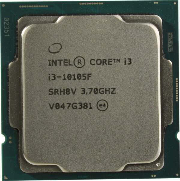 CPU Intel Core i3-10105F 3,7GHz (4,4GHz) 6Mb 4/8 Core Comet Lake 65W FCLGA1200 Tray