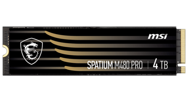 Твердотельный накопитель 4000Gb SSD MSI SPATIUM M480 PRO PCIe NVMe R7400Mb/s W7000MB/s SPATIUM M480