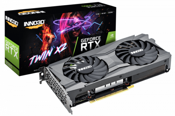 Видеокарта Inno3D GeForce RTX3060 12G Twin X2 GDDR6 192-bit HDMI 3xDP N30602-12D6-119032AH