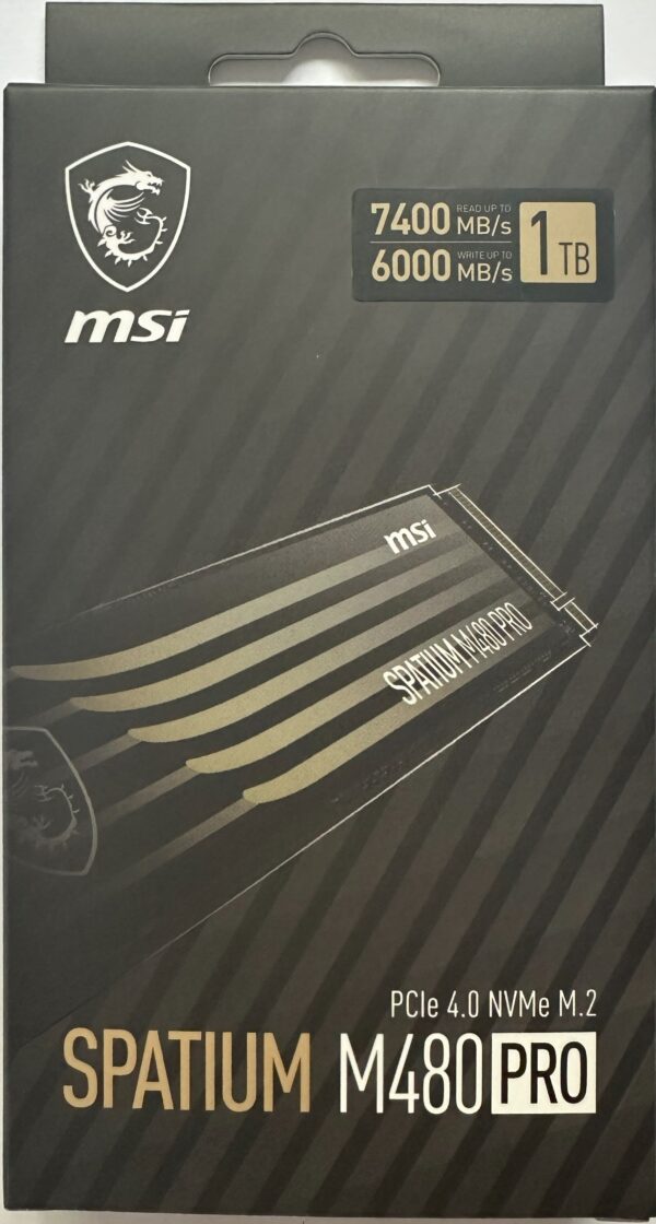 Твердотельный накопитель 1000Gb SSD MSI SPATIUM M480 PRO PCIe NVMe R7400Mb/s W6000MB/s SPATIUM M480