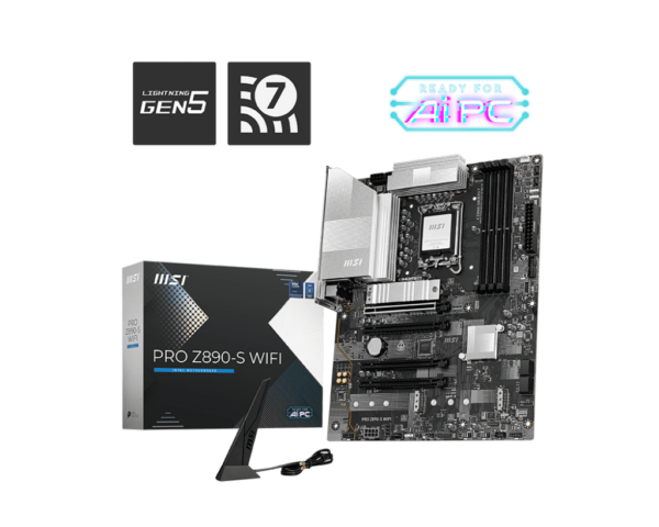 Материнская плата MSI PRO Z890-S WIFI LGA1851 4xDDR5 6xSATA3 RAID 4M.2 HDMI DP ATX