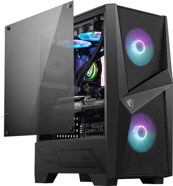 Компьютерный корпус MSI MAG FORGE 100R ATX/mATX/Mini-ITX 2x3.5", 3x2.5", 2xUSB 3.2 Gen1, Audio, Mic