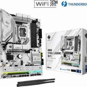 Материнская плата ASRock B860 STEEL LEGEND WIFI LGA1851 4xDDR5 4xSATA 4xM.2 1xHDMI 1xDP ATX