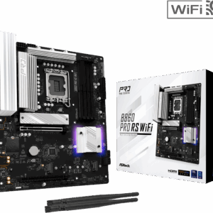 Материнская плата ASRock B860 PRO RS WIFI LGA1851 4xDDR5 4xSATA 3xM.2 1xHDMI 1xDP WiFi ATX