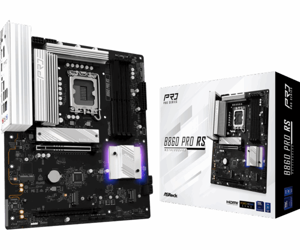Материнская плата ASRock B860 PRO RS LGA1851 4xDDR5 4xSATA 3xM.2 1xHDMI 1xDP ATX